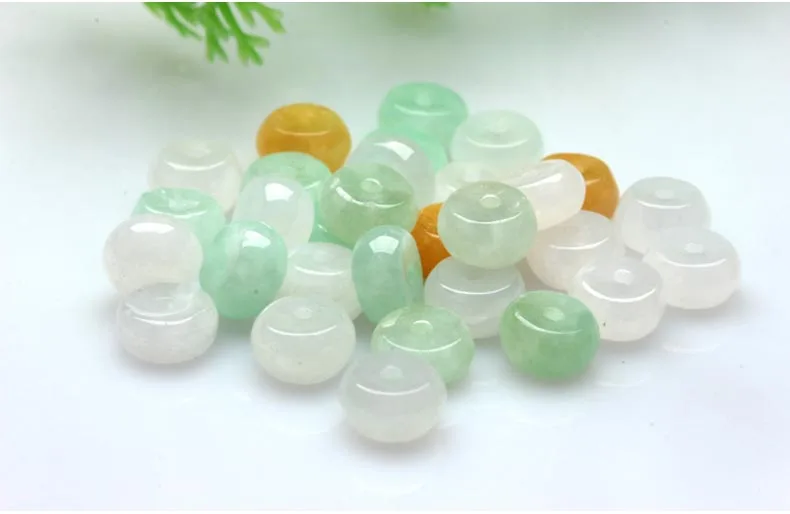 Натуральный жадеид нефритовый шарик A cargo abacus pearl Burma ice три цвета DIY аксессуары браслет ожерелье