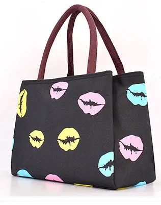 2018 Flower Pattern 3 Layer Lunch Bag Women Cute Handbag 2018 Flower Pattern 3 Layer Lunch Bag Women Cute Handbag Lunchbox Children Office School Picnic Lancheira In Bags From Luggage On