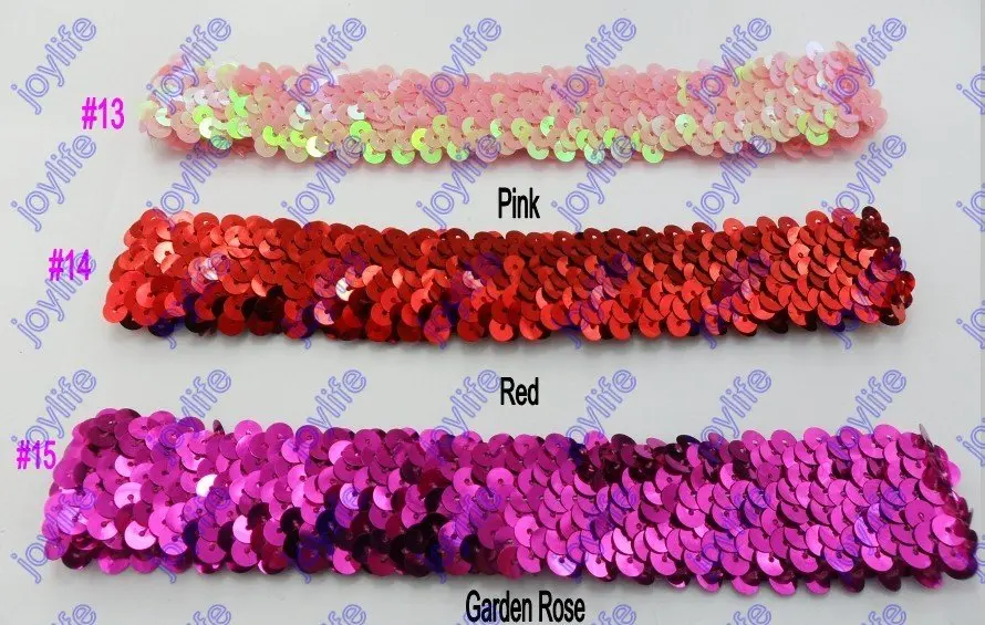 

free shipping mix color 220pcs 1.5'' sequin headbands (NON-FADING OFF) girl stretch sequin headband