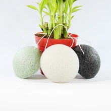 Горячая Распродажа натуральный коньяк Конняку глубокое очищение лица спонж для умывания лица бамбуковый уголь для удаления ванн массаж