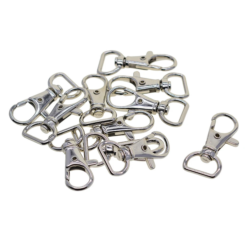 10 Pack Premium Metal Lobster Claw Clasps 360&deg; Swivel Trigger Snap Hooks 39x18mm for DIY Key Chains Key Rings Findings