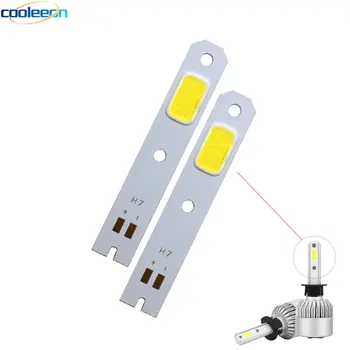 

4PCS S2 Car Headlamp Lighting Source COB LED Chip On Board for Auto Headlight Bulb Lamp DC 9V 10V 6500K Cold White 10W h1 h4 h7