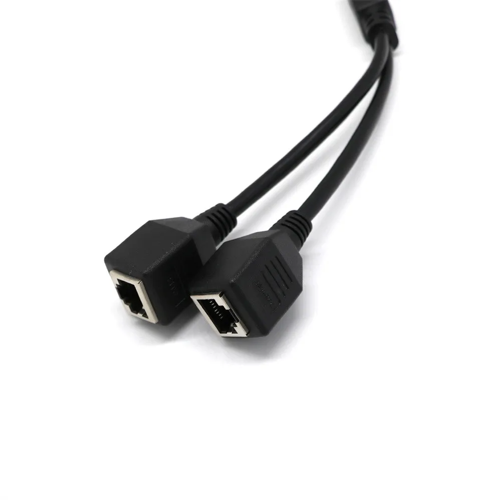 1 to 2 Socket LAN Ethernet Network RJ45 Plug Splitter Extender Adapter Connector (4)