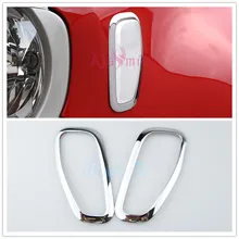 Copertura laterale Della Lampada Della Luce Trim Paraurti Argento Pannello di Colore 2016 2017 2018 Chrome Stile Auto Per Jeep Renegade Accessori