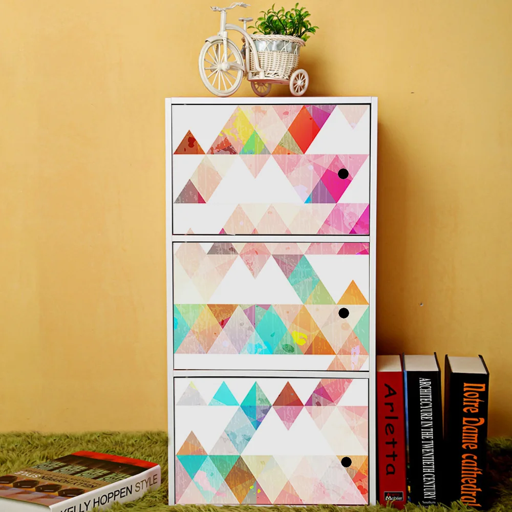 

Nordic ins geometric triangle minimalist style 3D multi-purpose Waterproof non-slip wear-resistant wall stickers PVC stickers