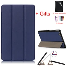 Чехол Funda для huawei MediaPad M3 8,4,, BTV-W09, BTV-DL09, 8,4 дюймов, Ультратонкий чехол для планшета из искусственной кожи с подставкой+ пленка+ ручка