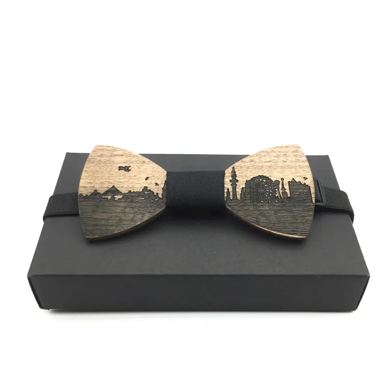

2018 new year Fashion Wooden Bow Tie Made Of Anchor Glasses Plane Design Best Gifts For Him gravata men's tie corbatas