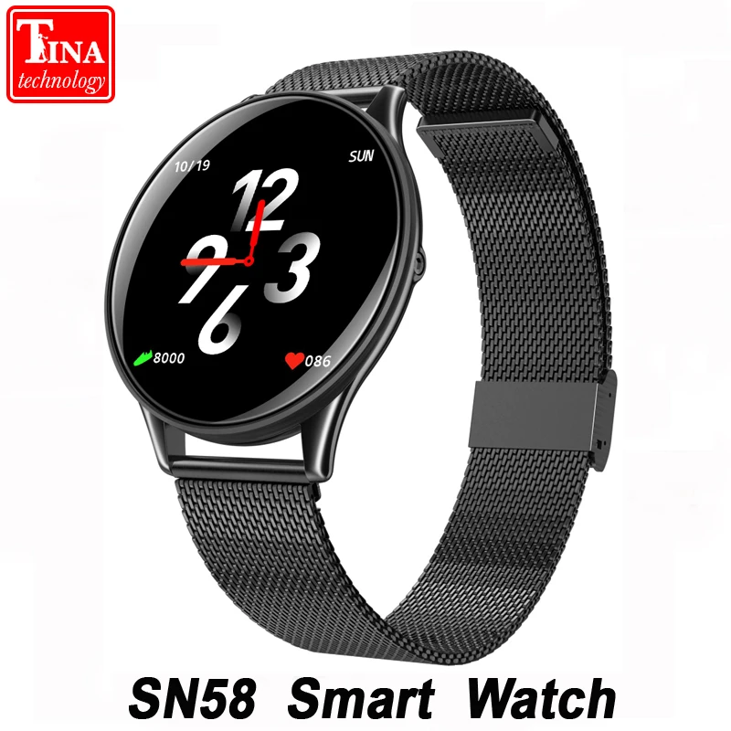 

Waterproof SN58 Smart Watch Heart Rate Blood Pressure 2.5D Touch Screen Bluetooth Smartwatch for Android IOS Phone PK Q8 Q1