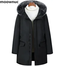 Новинка, классические мужские парки, пальто, мужские пальто с меховым капюшоном, большие размеры M, L, XL, XXL, 3XL, Мужская свободная парка, зимние куртки, верхняя одежда, Homme