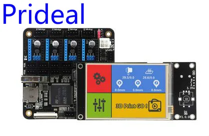 

Prideal 3D Printer Mainboard with Thermistor 32bit Controller A4988 Support for XYZ Delta Corexy Hbot Scara Arm Models 4pcs