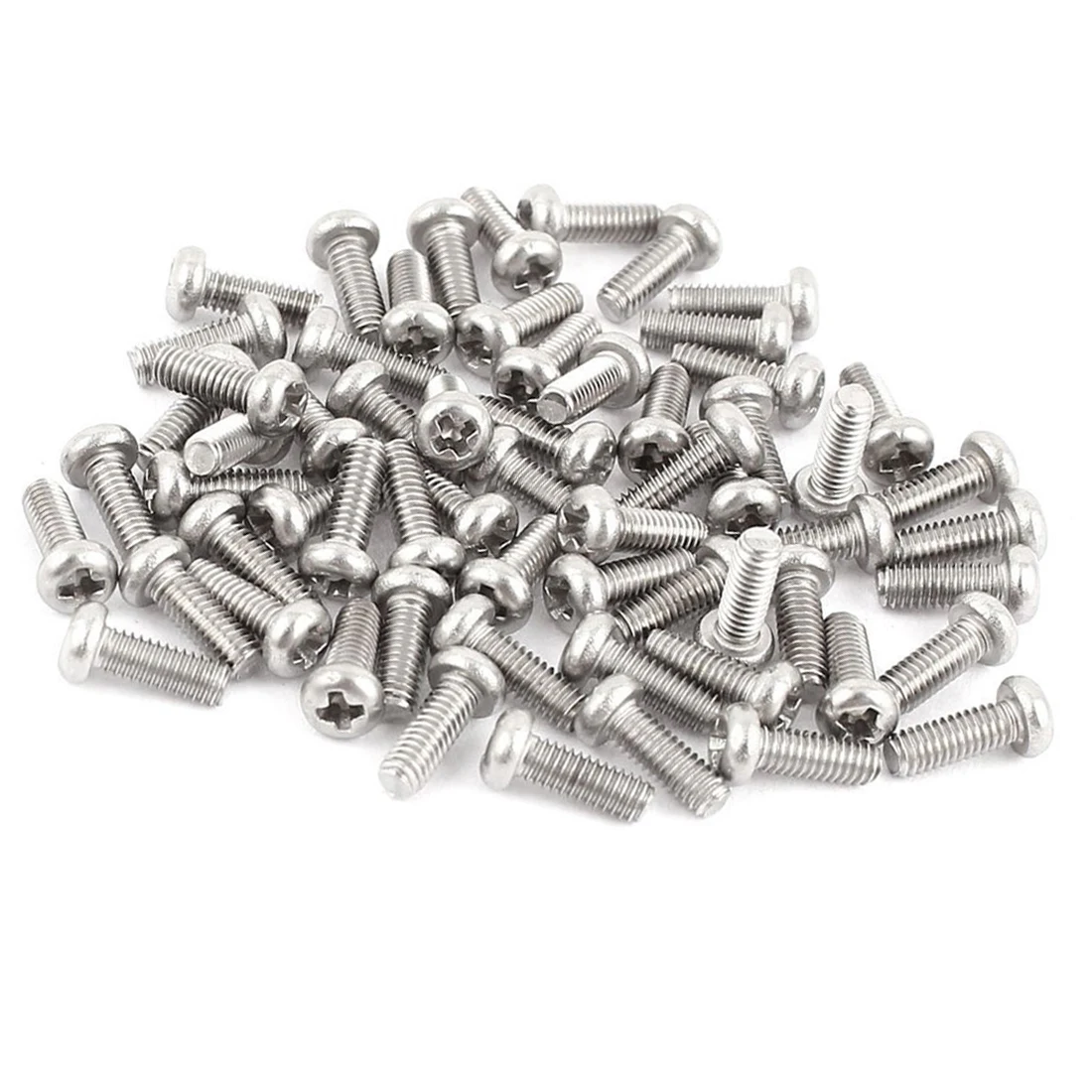 HHTL M2.5 x 7mm 304 Stainless Steel Phillips Round Head Screws Bolt
