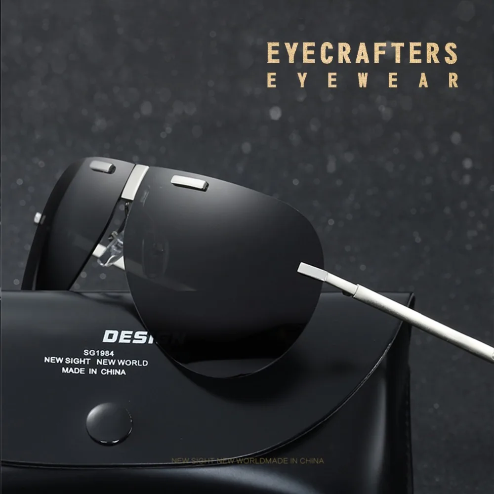 

Eyecrafters Portable Foldable Folding Sunglasses Polarized Mens Pilot Driving Sunglasses Coating Mirror Glasses Eyewear