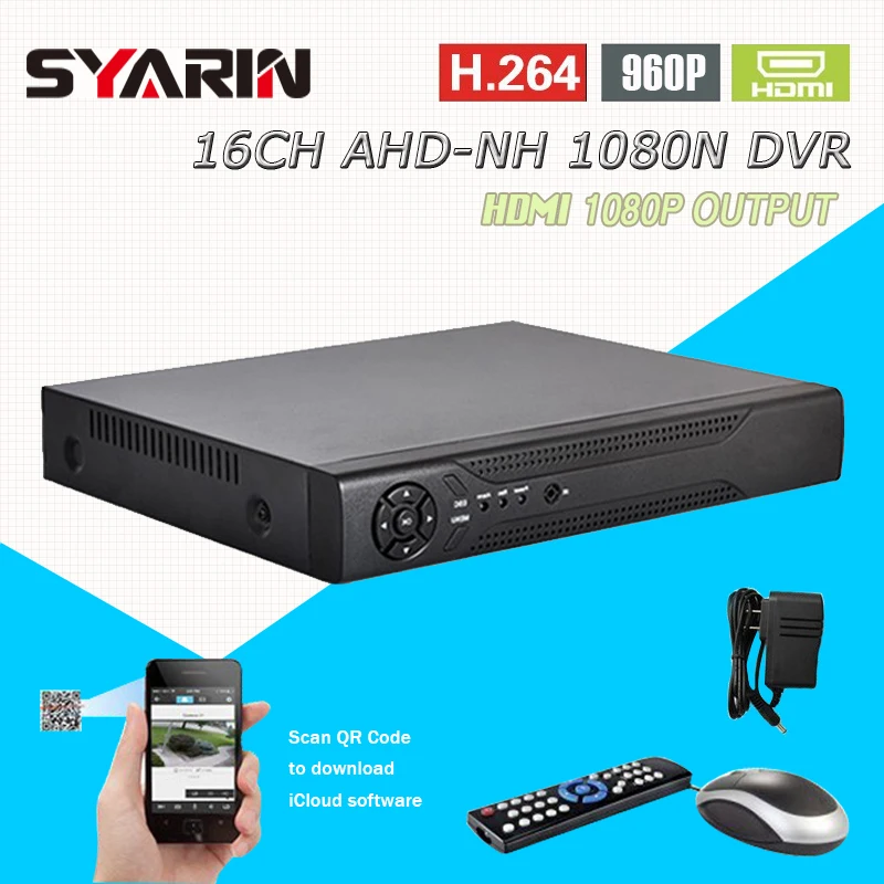 

16CH AHD-NH 1080N CCTV 16CH DVR Digital Video Recorder 16 Channel WIFI Hybrid security surveillance DVR NVR 1080P HDMI