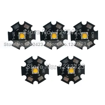 

5pcs/lot 20mm Base XM-L2 T6 7C LED Emitter 3000K Warm White XML2 LED Electronic flashlight diy LED Star