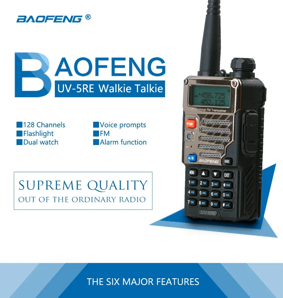 Baofeng UV-5RE рация UV-5R обновленная версия UHF VHF Dual Watch UV 5RE CB радио VOX FM трансивер для охоты