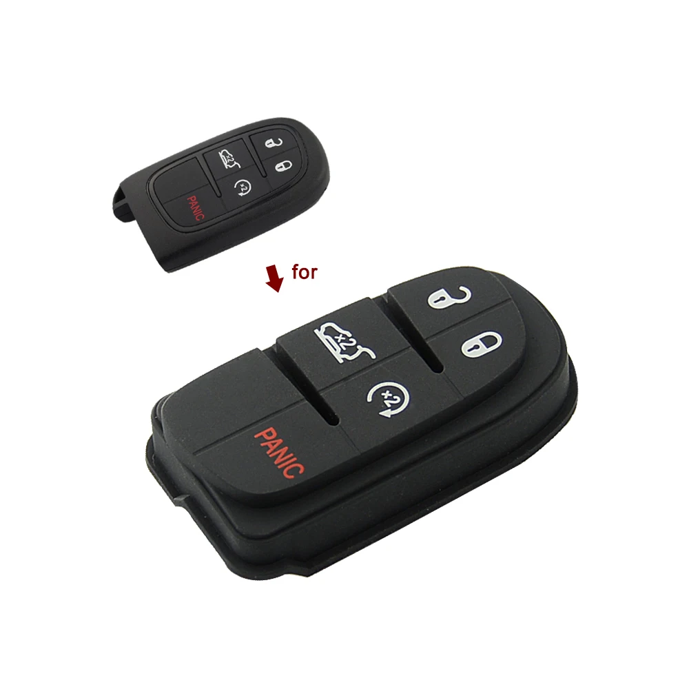 OkeyTech автомобильный чехол для ключа Chrysler Dodge Journey Jeep Cherokee Grand Fob 4 + 1 5 кнопочный