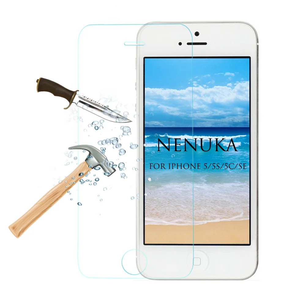 

For iPhone 5G Explosion Proof Front Premium Tempered Glass Screen Protector Protective Film Guard For Apple iPhone 5 5S 5E