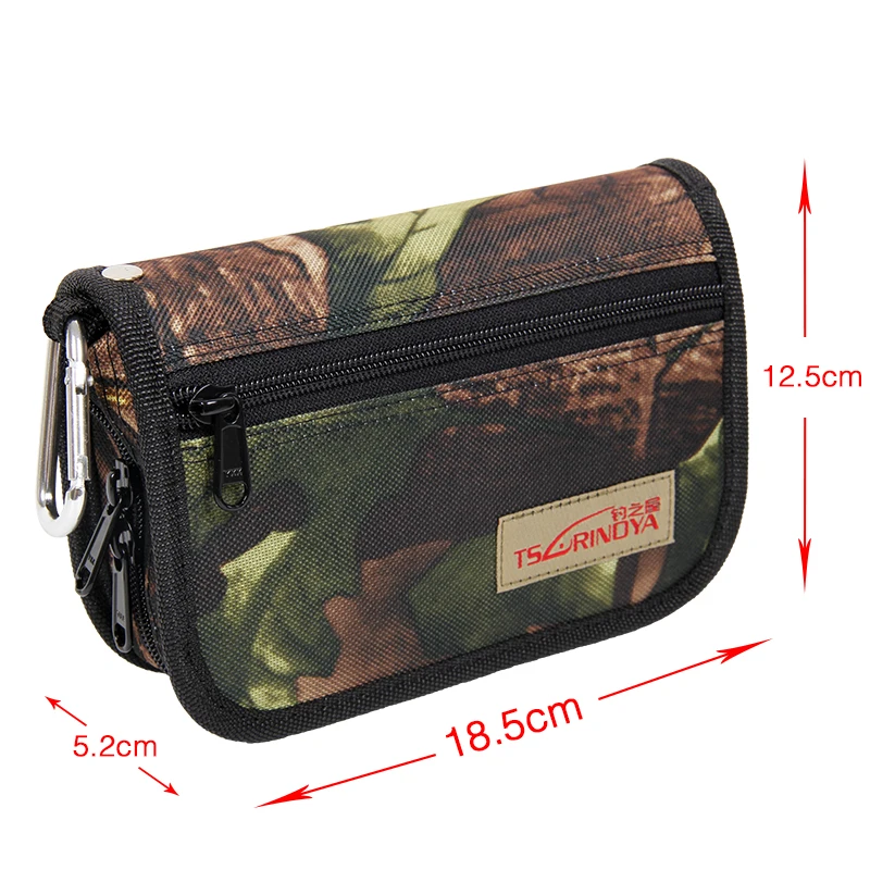  TSURINOYA Fishing Bag for Spinner Spoon Bait 18.5*12.5*5.2cm Large Capacity Fishing Lure Bag Carp F - 32867526238