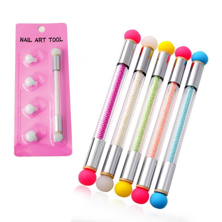 Dual ended Sponge Gradient Blooming Pen Set Nail Art Shading Painting