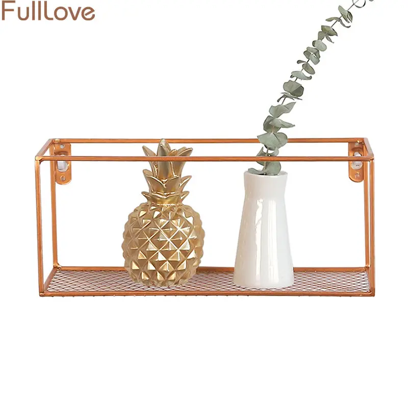 2019 New Metal Gold Shelf Organizer Books Sundries Storage Holders