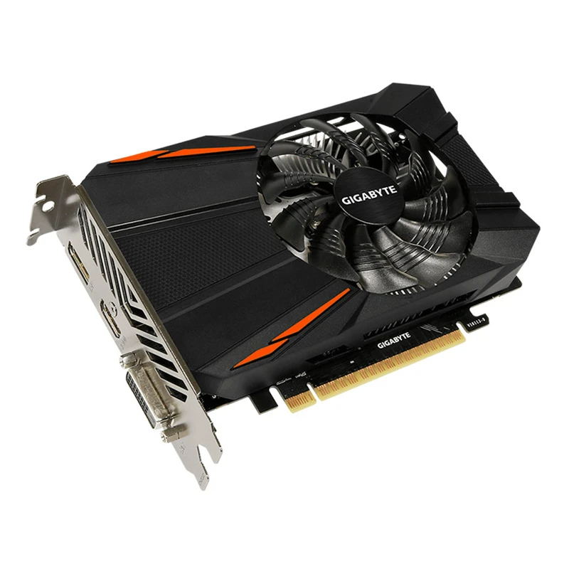 Видеокарты GIGABYTE GPU GTX 1050 2 Гб видеокарты 128 бит GDDR5 видеокарты для nVIDIA Geforce GTX1050 D5 2 Гб карта VGA видеокарты Hdmi PCI