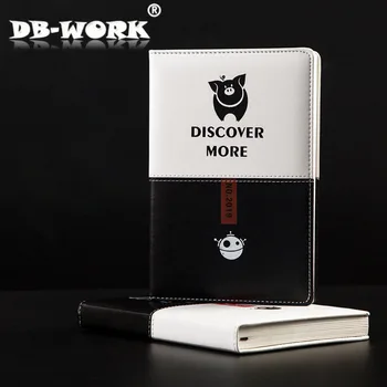 

2019 Business notepad Calendar book two days a page study and work plan Leather notebook