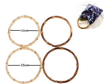 

1 Pair Round Bamboo Bag Handle 2 Sizes High Quality For Handbag Handcrafted DIY Lady Shoulder Bag DIY Replacement Accessories