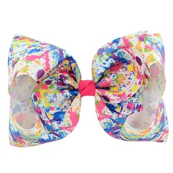 8 inch Kids jojo Hair Bows Knot Handmade Metalic Printed Large Ribbon Jumbo Hair Clip for Girls Hair Accessories JoJo Bows 8 inch Kids jojo Hair Bows Knot Handmade Metalic Printed Large Ribbon Jumbo Hair Clip for Girls Hair Accessories JoJo Bows