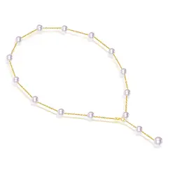 Sinya Au750 18 К Золотая цепь пресноводный жемчуг кулон ожерелье Мода DIY Дизайн Ювелирные украшения для женщин мама Любовник Девушка лучший