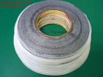 

10 rolls 2mm x50M 3M 9448AB Black Double-sided adhesive Tape for iphone ipad Samsung Tablet TouchScreen LCD Lens