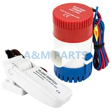12V 1100 GPH лодка откачивающий насос морской погружной водяной насос с поплавковый выключатель
