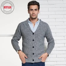 Htlb мужские осенние новые тонкие повседневные хлопок кардиган свитер пальто мужские свободные кардиганы с длинными рукавами свитера верхняя одежда пальто