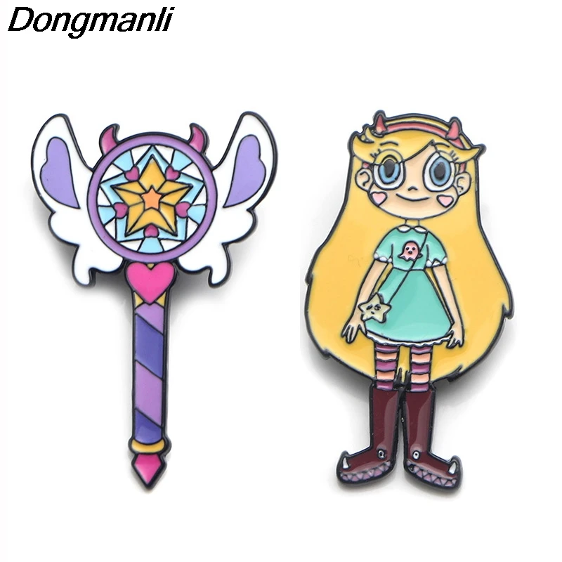 

P3767 Dongmanli Star the Forces of Evil Metal Enamel Brooches and Pins for Lapel Pin Backpack Badge Gifts Collar Jewelry