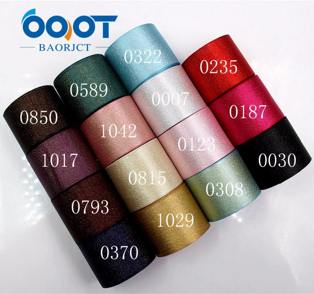 

OOOT BAORJCT 1712293 38mm 10 yards Double-sided gold ribbon Thermal transfer Printed grosgrain Wedding Accessories DIY material
