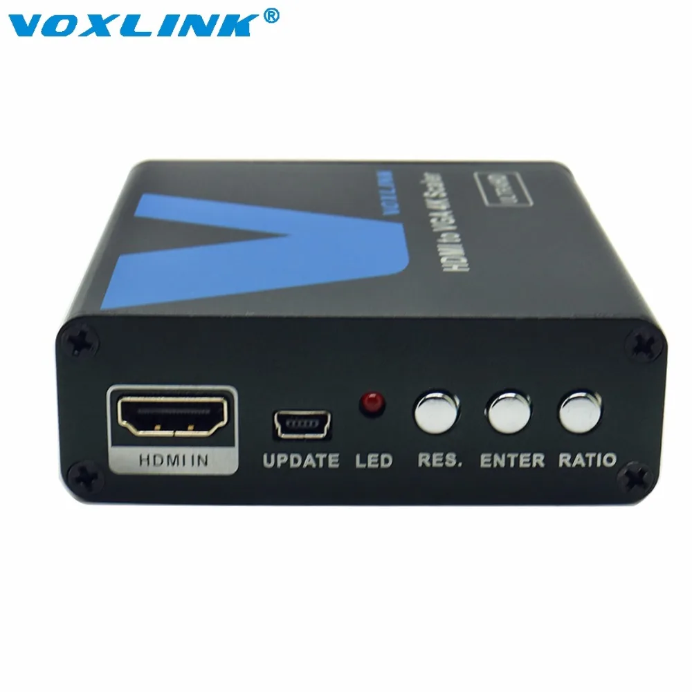 VOXLINK HD HDMI to VGA Converter 4K 1080P Scaler AV Video Audio Adapter
