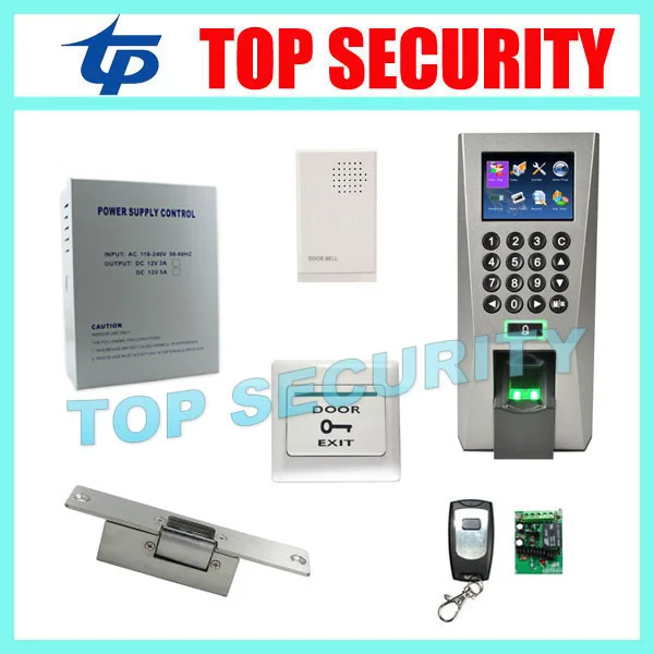 

TCP/IP Biometric Fingerprint Access Control System Standalone Access Control F18 Time Attendance With Power Supply And Strike