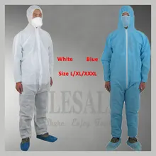 1 шт одноразовый белый синий комбинезон защитный костюм для живописи украшения одежды Рабочая одежда L/XL/XXL