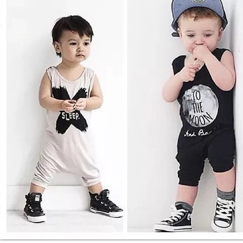 

2016 Fashion Baby Boys Girls Rompers Brand Clothes Cotton Infant Vest No Sleep Print Romper 0-24M Newborn Jumpsuit Baby Clothing