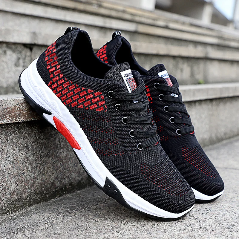 

Hot Sale Running Shoes Men Lace-up Trainers Zapatos Hombre Sports Male Shoes Outdoor Tenis Masculino Walking Sneakers S1709