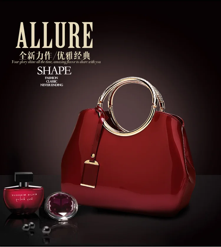 New High Quality Patent Leather Women bag Ladies Cross Body messenger Shoulder Bags Handbags Women Famous Brands bolsa feminina (3)