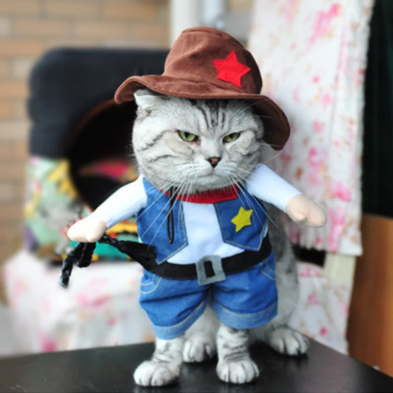 Funny Cat Clothes Pirate Suit Clothes For Cat Costume Clothing Corsair Halloween Clothes Dressing Up Cat Party Costume Suit