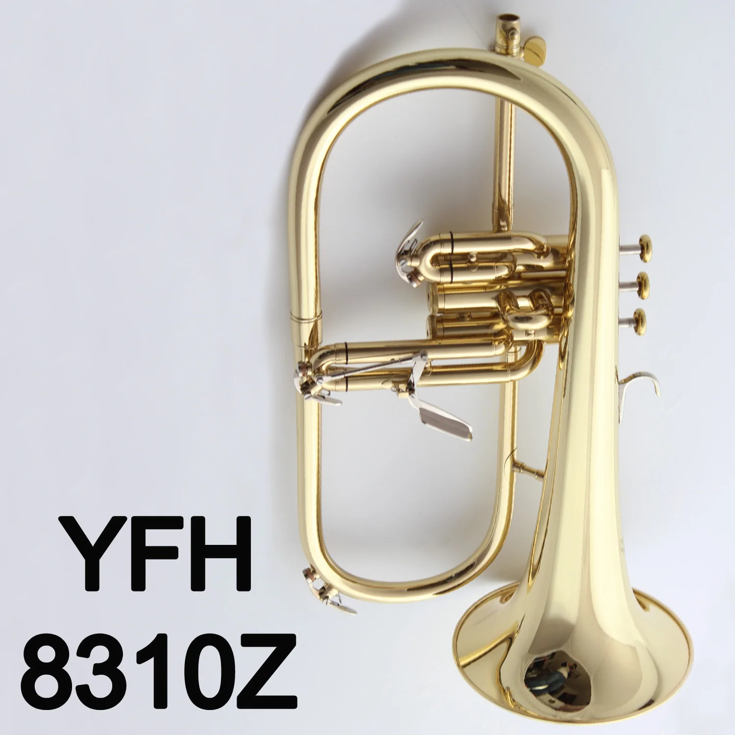 Brand New Professional Flugelhorn 8310Z Gold Lacquer With Case Profession Flugelhorns Bb Yellow Brass Bell