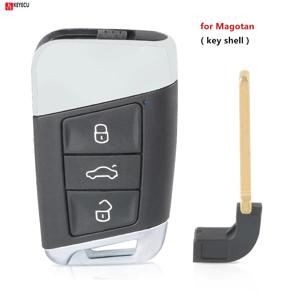 Keyecu Новый Сменный дистанционный чехол для ключей Fob 3 кнопки Volkswagen Magotan 2017 2018 Passat B8