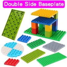 Alta qualidade dupla lateral placas de base para tijolos grandes diy blocos de construção placa base compatível com blocos duplos