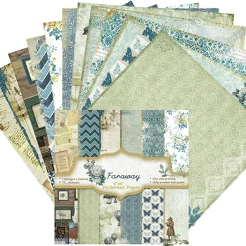

DIY Scrapbook 6 inches Designer Flower Butterfly Patterned Paper Collection 24 Sheet Pads Background Papers Card Craft Patterned