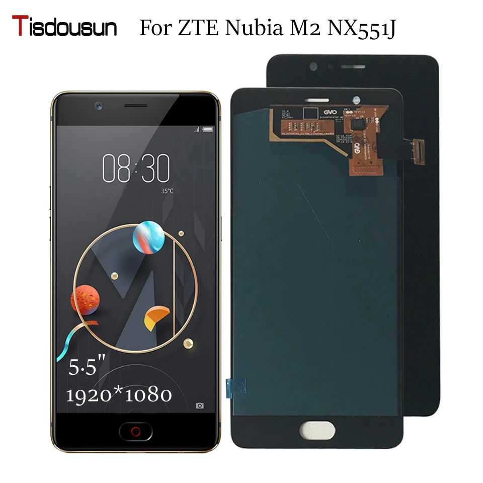 5 &quotдля ZTE Nubia M2 NX551J ЖК дисплей + кодирующий преобразователь сенсорного экрана в
