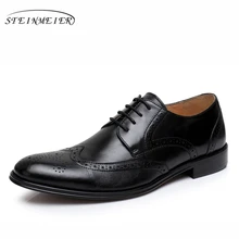 Genuine sheepskin leather brogues yinzo men flats shoes vintage handmade sneaker red black blue oxford shoes for men 2018