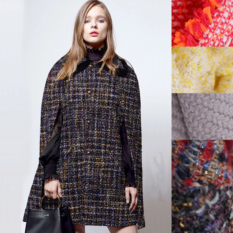 

150CM Wide 360G/M Weight Knitted Fabric for Autumn and Spring Dress Overcoat Jacket 5 Patterns Available E510