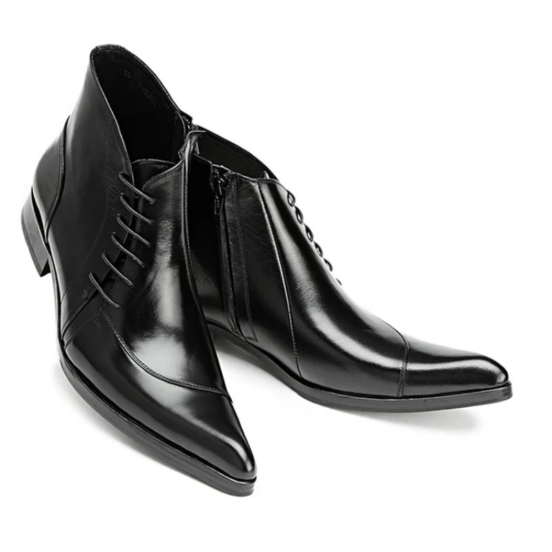 Christia Bella/ковбойские мужские ботинки из натуральной кожи; ботильоны на шнуровке; Модные Мужские модельные туфли для свадебной вечеринки; деловые туфли-оксфорды