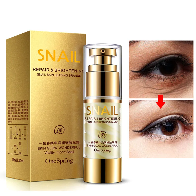 

35G OneSpring Eye Cream Gold Snail Essence Eye Bag Removal Dark Circle Eye Repair Anti Puffiness Anti Aging Anti Wrinkle Care